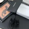 Chanel Women Black Fabric Strap Flip Flop Sandals product view 1