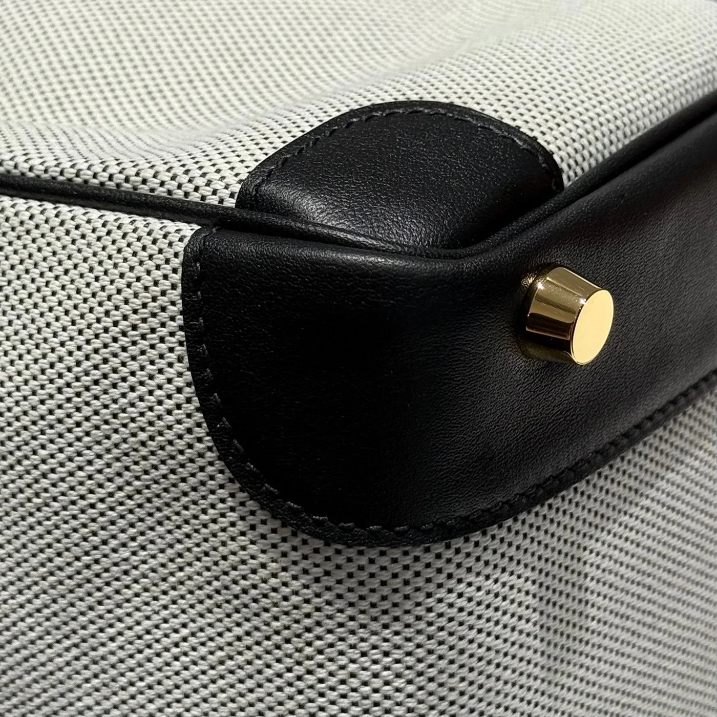 Hermès Quadrille Birkin 30 In Black Swift White Toile Canvas Bag product view 8