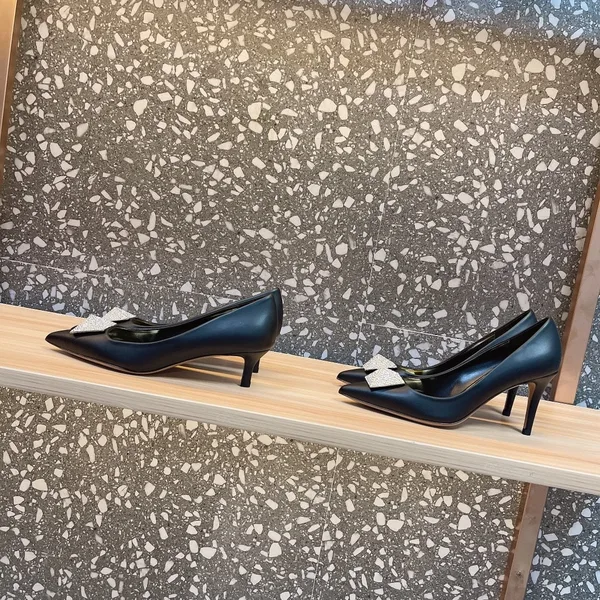 Valentino Women Black Leather Embellished Pumps product view 6