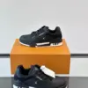 Louis Vuitton Men Sneakers — Black with White Lace Accent product view 4