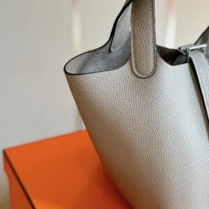 Hermès Picotin 18 Gray togo leather Silver Hardware Bag product view 9