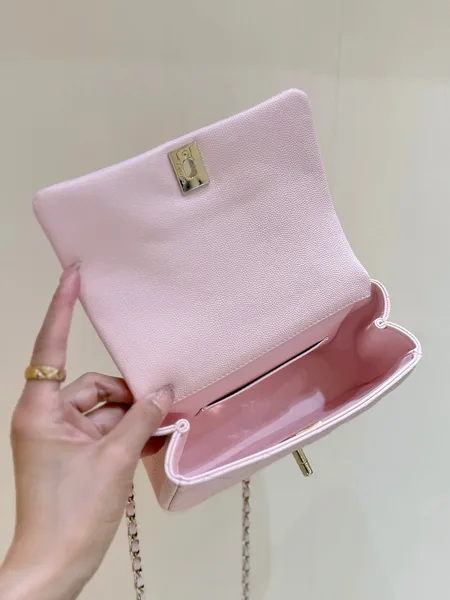 Chanel 25S Coco Crush Handle 18 In Pink Gold Hardware Bag product view 5