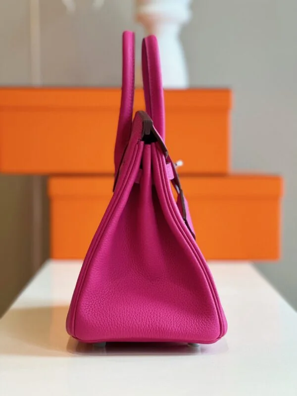 Hermès Birkin 25 Pink Togo leather Palladium Hardware Bag product view 6