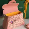 Goyard Saigon Handbag Pink Women’s Wooden Handle 20x15cm product view 2