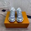 Louis Vuitton Women Silver Mesh And Leather Sneakers product view 3