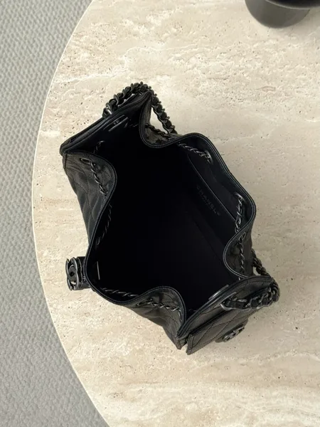 Chanel 25 Bag Mini Black with Silver Hardware product view 5