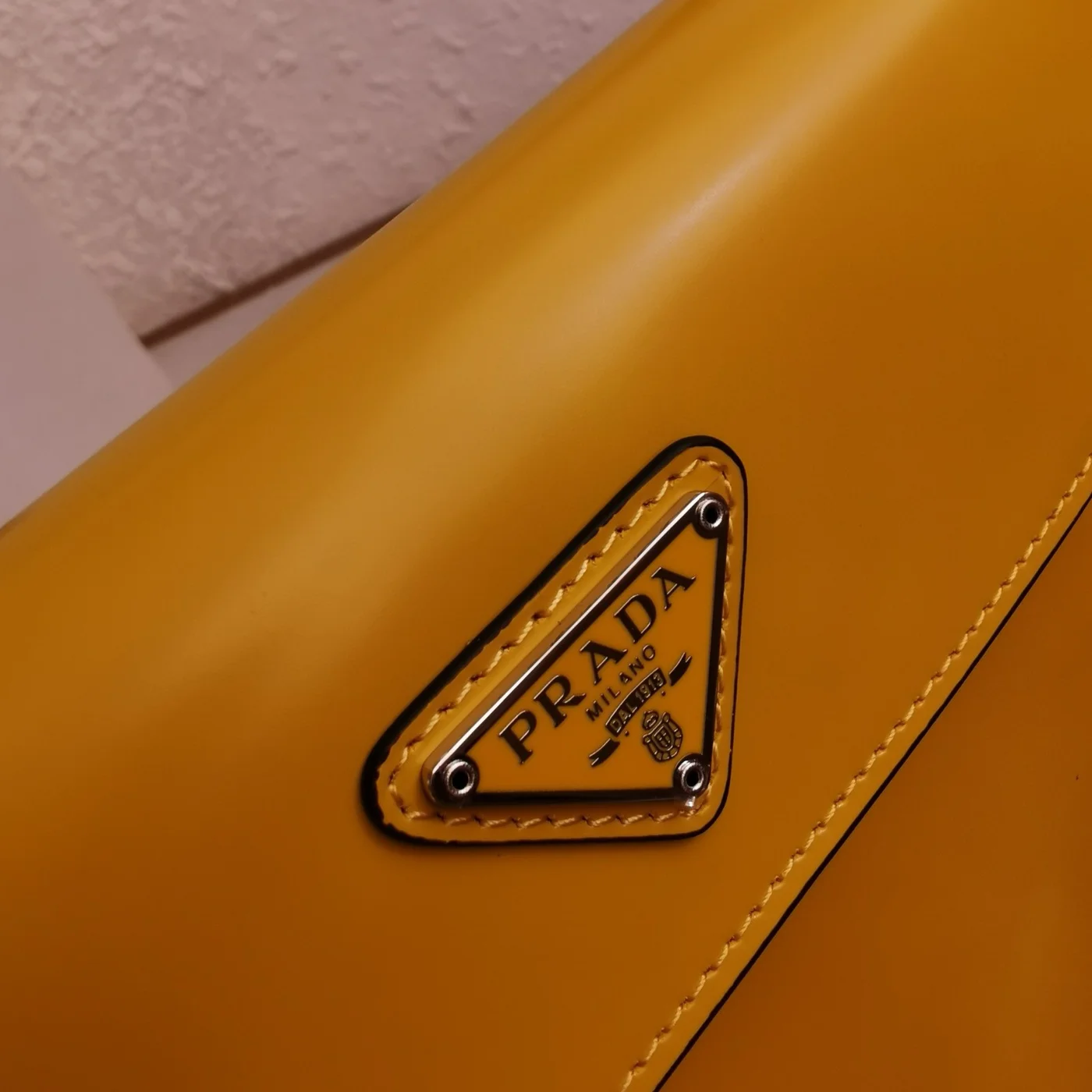 Prada Spazzolato Cleo Shoulder Bag In Yellow product view 4