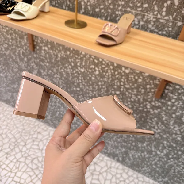 Valentino Women Nude Buckle-Detail Heeled Sandals product view 5