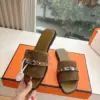 Hermès Women Brown Suede Slide Sandals product view 6