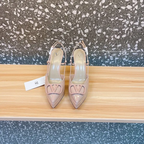 Valentino Women Nude Patent Leather Slingback Pumps product photo
