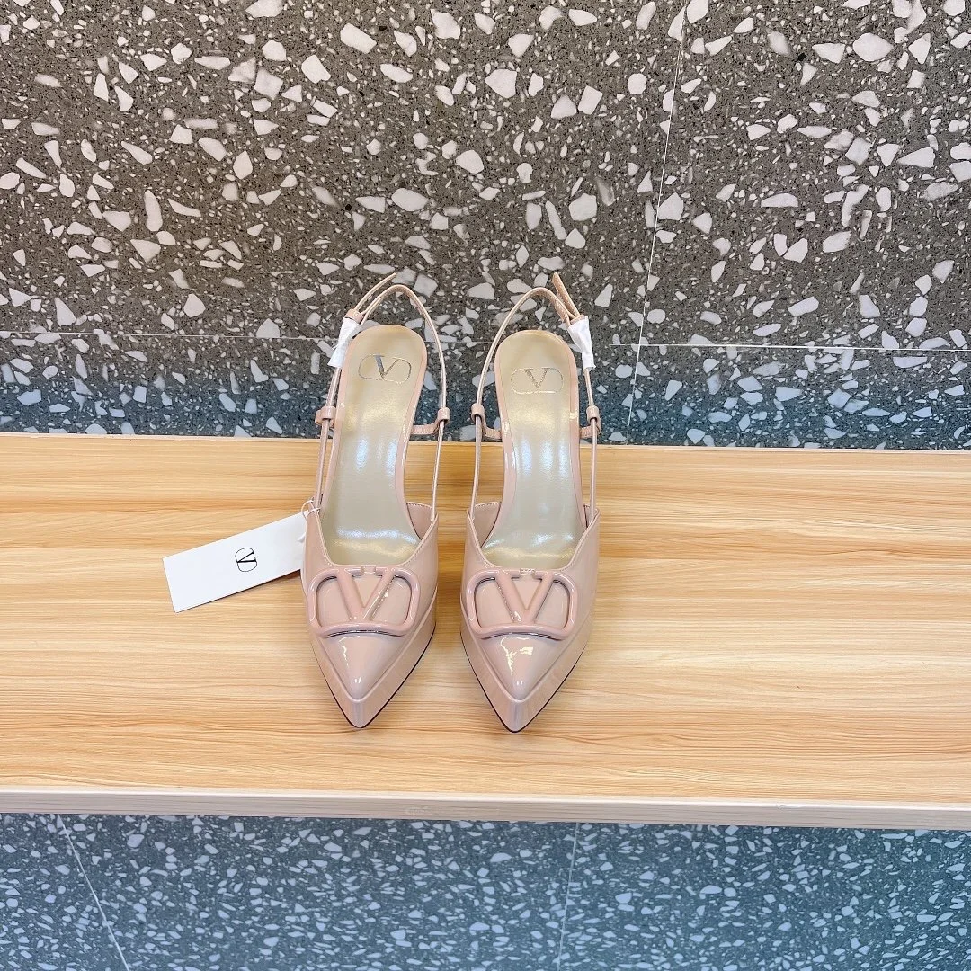 Valentino Women Nude Patent Leather Slingback Pumps product view 1