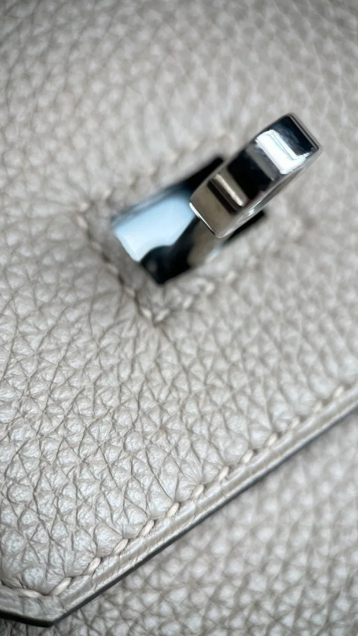 Hermès 30 cm Gris Tourterelle Palladium hardware Bag product view 4