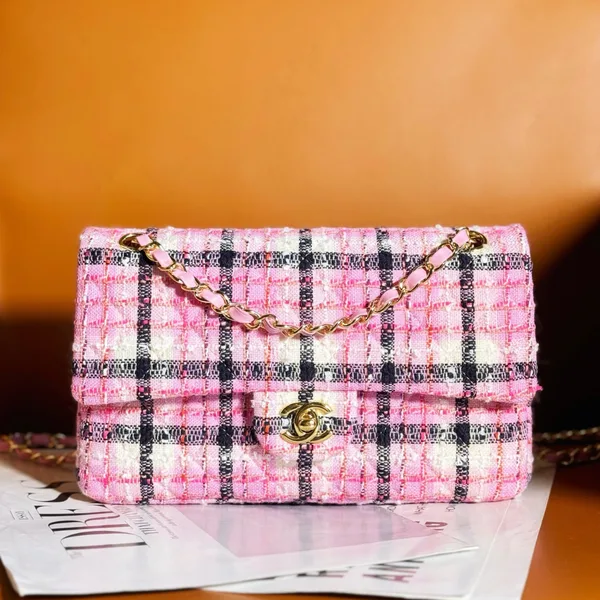 Chanel Mini Rectangular Flap Bag Pink, White and Black product photo