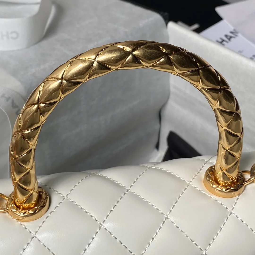 Chanel Coco Handle Small White Bag product view 3