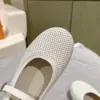 Louis Vuitton Women White Mesh Mary Jane Flats product view 6