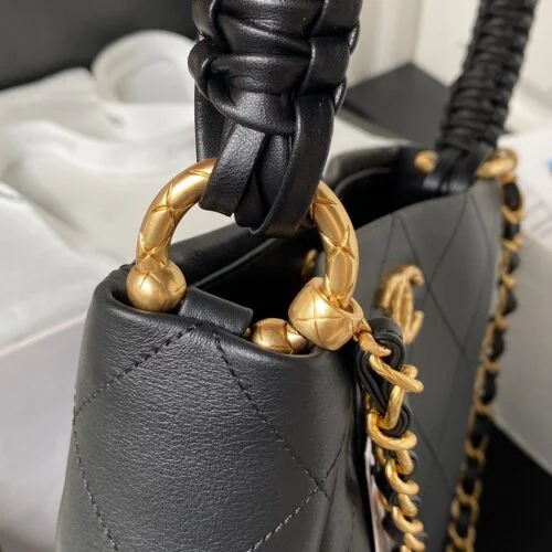 Chanel 23A Hobo Calfskin Black Bag product view 4