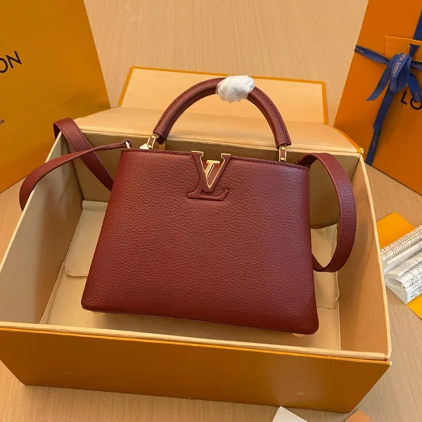 Louis Vuitton Capucines Woman’s Dark Red Handbags 27x21x10cm product photo