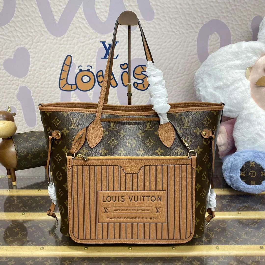 Louis Vuitton M12061 Reversible Neverfull Inside Out MM Bag Brown product view 1