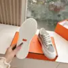 Hermès Women White Gray Mesh Canvas Sneakers product view 2