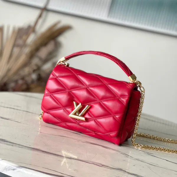 Louis Vuitton Twist Woman’s Red Handbags Smooth Leather 23 cm product photo