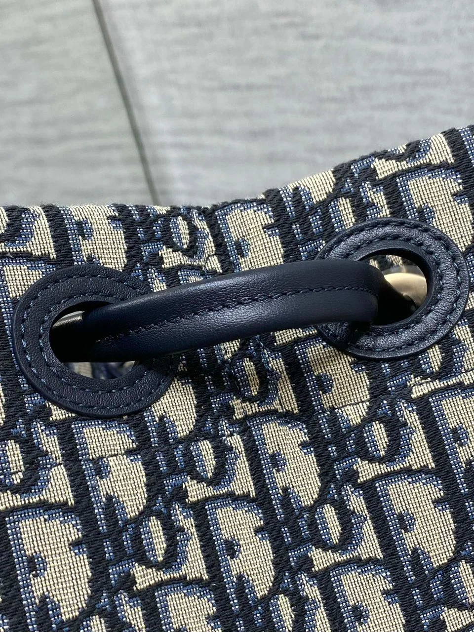 Dior Promenade Shopping Bag in Blue Dior Oblique Jacquard product view 3