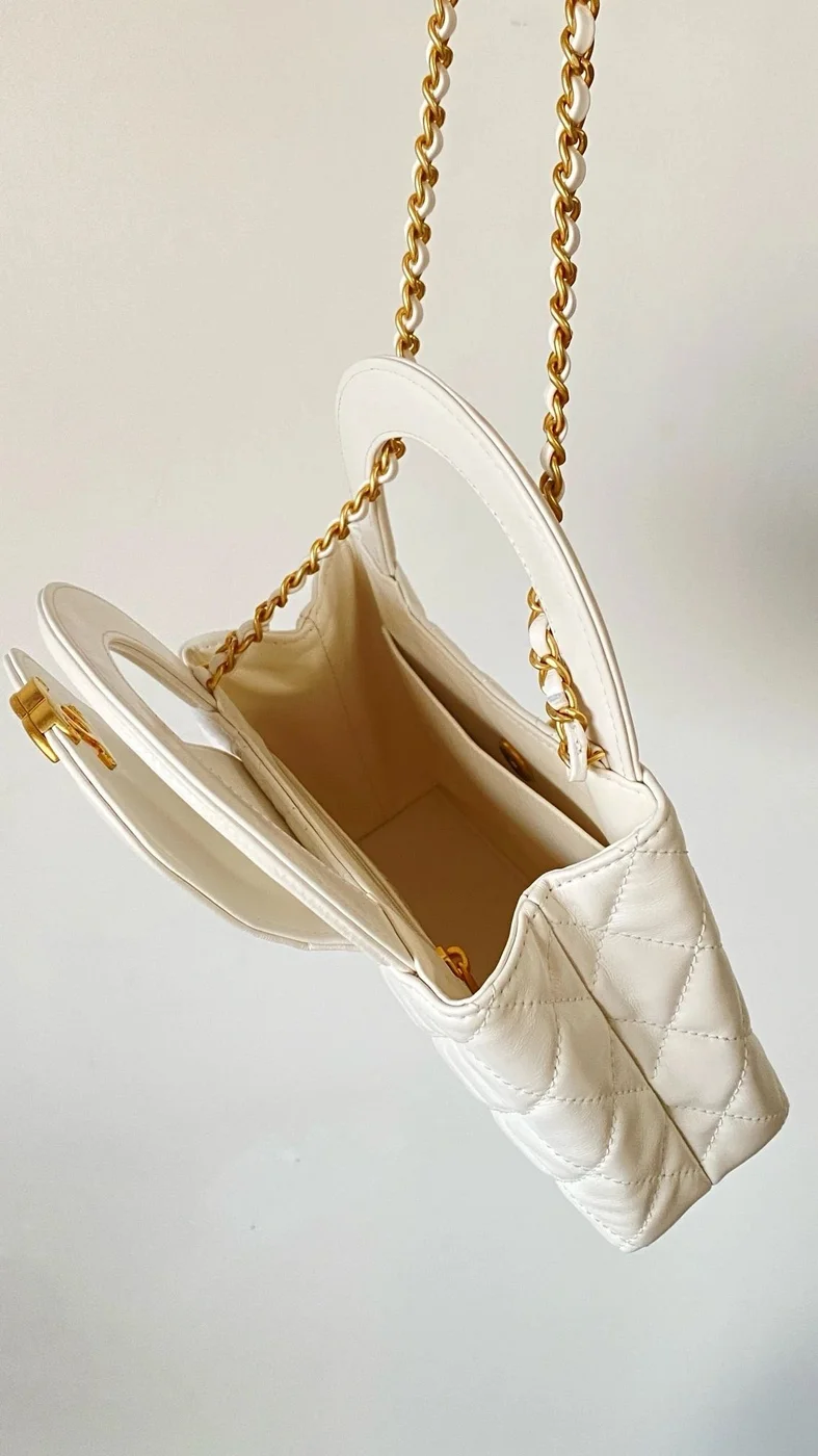Chanel Kelly Mini Shopping Bag White product view 5