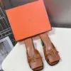 Hermès Women Brown Leather Heels — Open-Toe Buckle Style product view 1