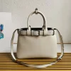 Prada White/Black Prada Buckle small leather handbag with belt product view 1