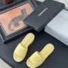 Chanel Women Yellow Quilted Leather Slides product view 5