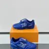 Louis Vuitton Men Blue Leather Sneakers product view 4