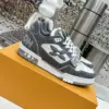 Louis Vuitton Women White Black Leather Sneakers product view 3