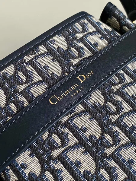 Dior Cest Canvas Backpack Embroidered Pattern Black 24x10x24.5 cm product view 6