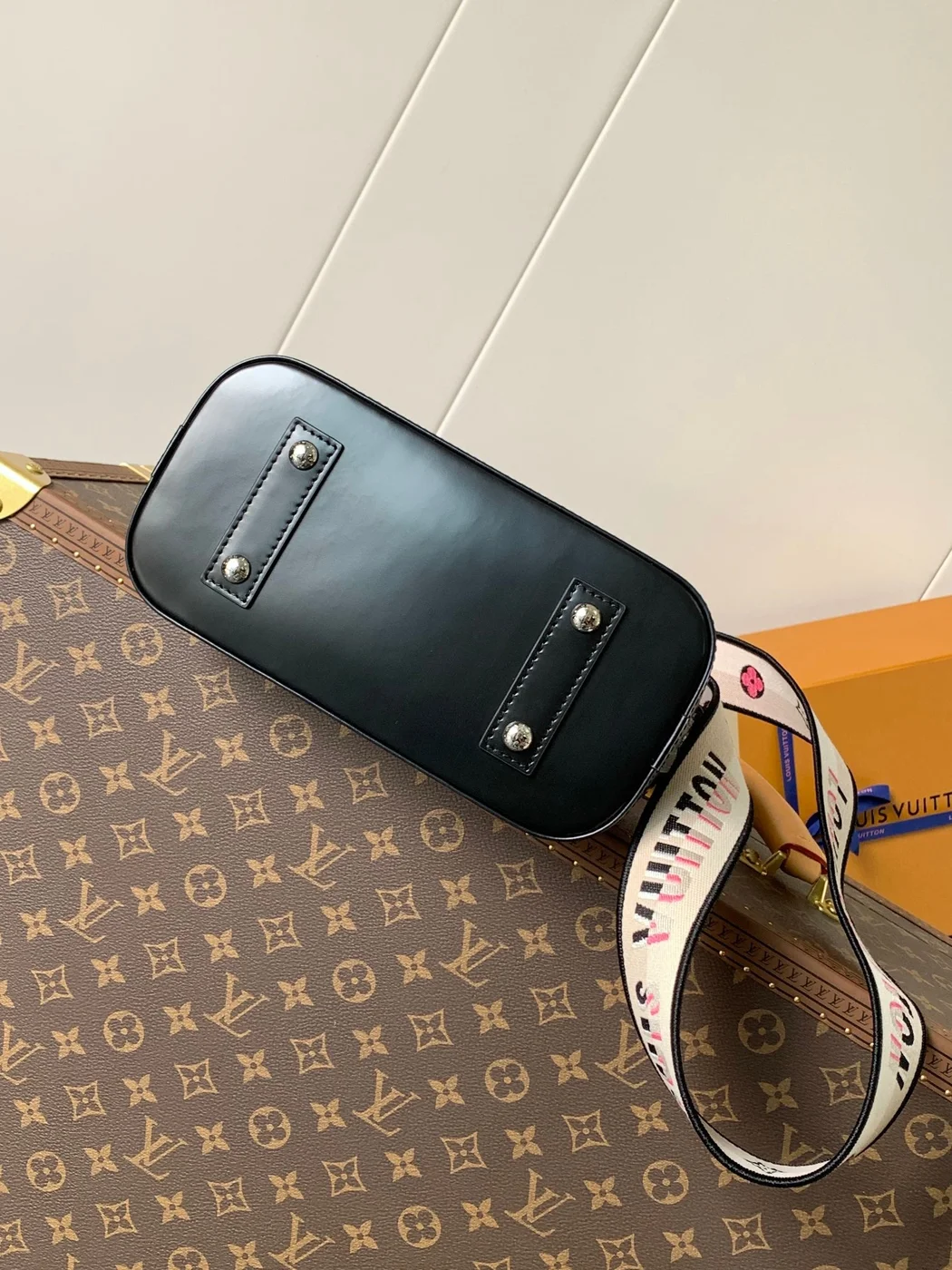 Louis Vuitton Alma BB Bag 23 In Black Grain Cowhide product view 8