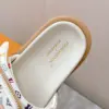 Louis Vuitton Women White Leather Multicolor Logo Mules product view 2