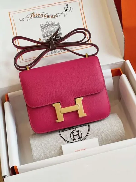 Hermès Constance Bag Epsom Gold Pink Handbags 19 cm product photo