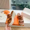 Hermès Women Brown Leather Espadrille Sandals product view 6