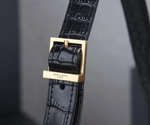 Saint Laurent Black Crocodile shoulder bag product view 3