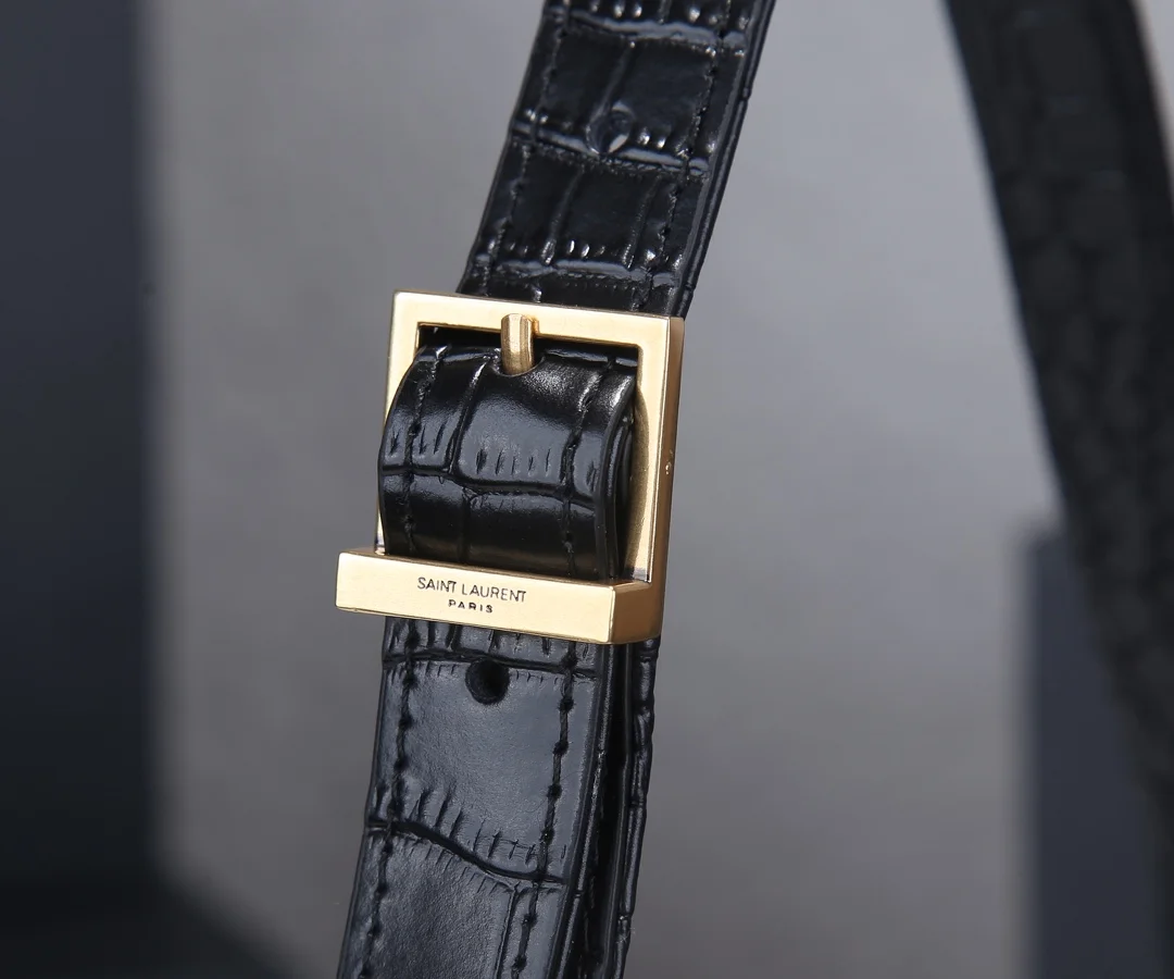 Saint Laurent Black Crocodile shoulder bag product view 3
