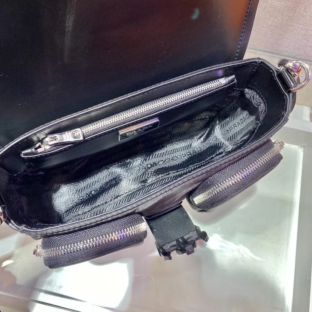 Prada Buckle Pocket Crossbody Bag Spazzolato Leather product view 5