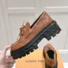 Louis Vuitton Women Brown Leather Chunky Sole Loafers product view 6