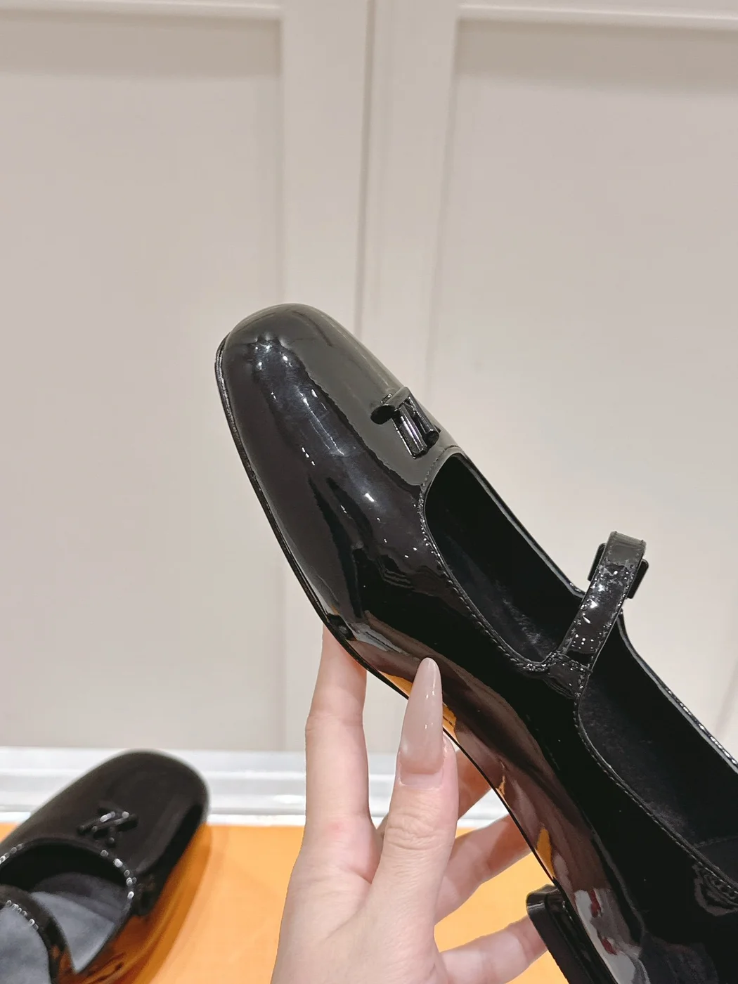 Louis Vuitton Women Black Patent Leather Mary Jane Loafers — Rounded Toe product view 2