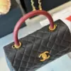 Chanel Handbag Coco Lock Gold Lizard Skin Black 24 cm product view 4