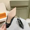 Louis Vuitton Women Black Leather Slingback Heels — Pointed-Toe Style product view 2