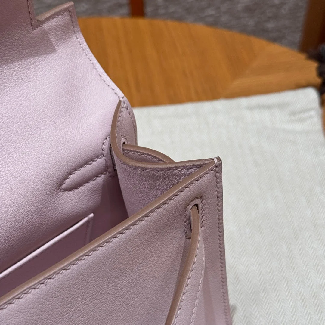 Hermès Pochette 22 In Light Pink Silver Hardware Bag product view 4