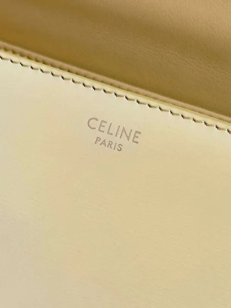 Celine Mini Handbag Orange Yellow Smooth Leather 19 cm product view 7