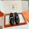 Hermès Women Black Leather Mules — Metal-Bar Loafer Style product view 3