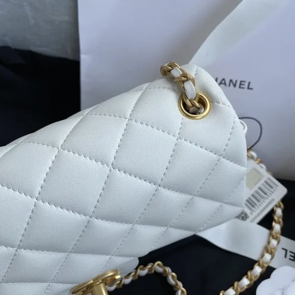 Chanel White Pearl Crush Mini Flap Bag product view 7