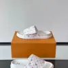 Louis Vuitton Men White Printed Fabric Slides product view 4