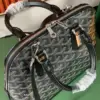 Goyard Alma Vedome Black Handbag With Fabric Wrapped Leather Strap 24 cm product view 7