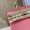 Hermès Birkin 25 Pink/Beige Customize Palladium Hardware Bag product view 7